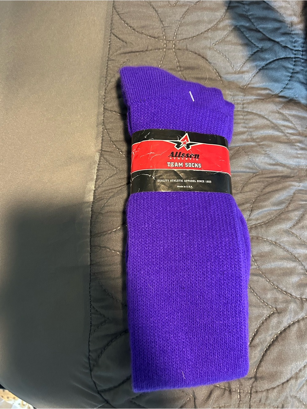 Allsport Purple Team Crew Socks - Classic Athletic Comfort